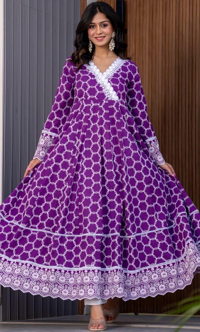 Purple Plum Angrakha Set