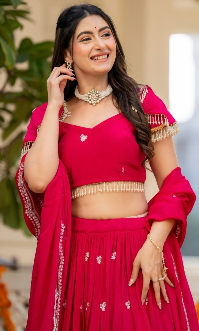 Ruh Pink Embellished Lehenga Set