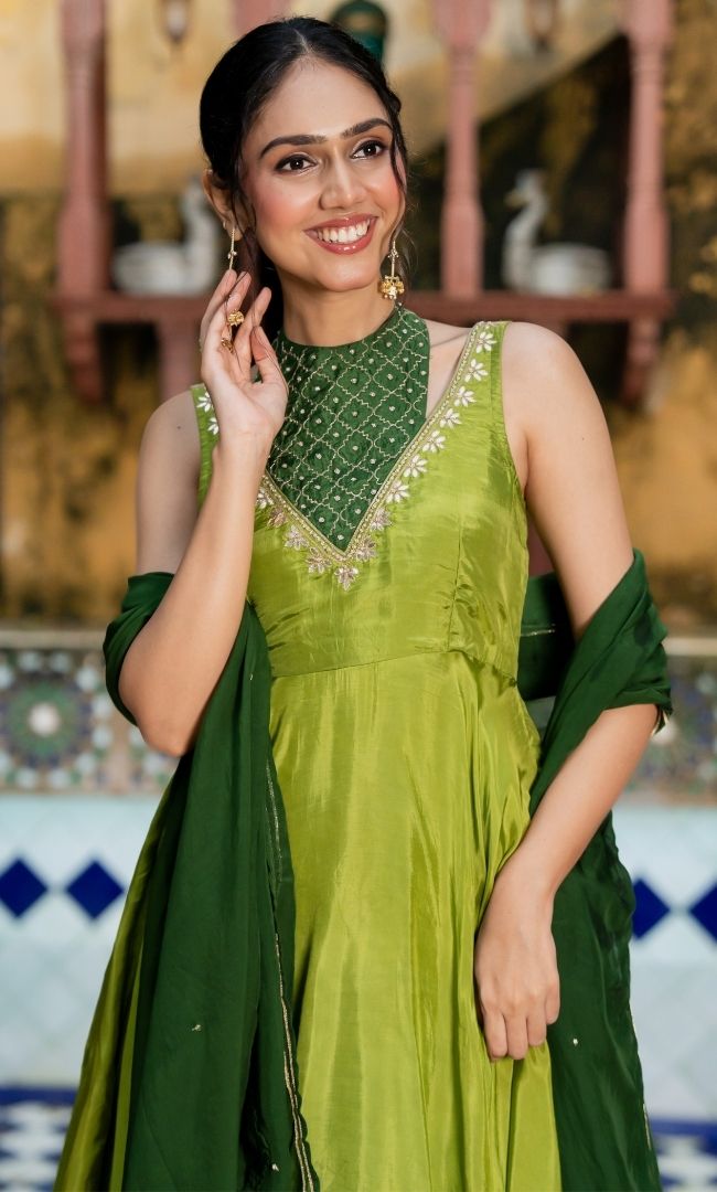 Mehreen Green Suit Set