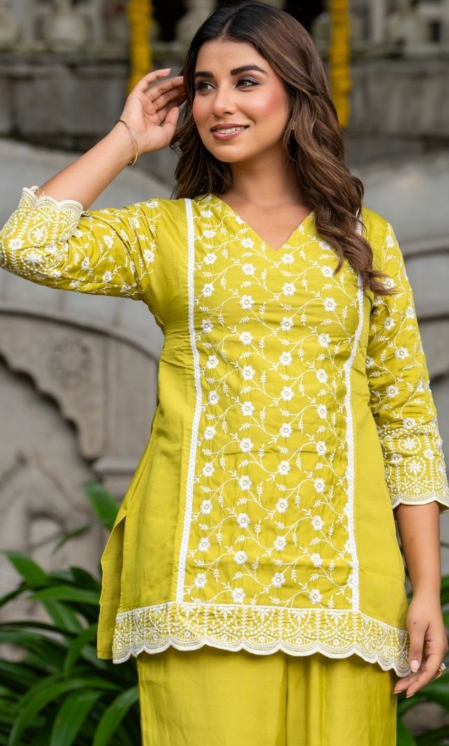 Saba Green Kurta Set