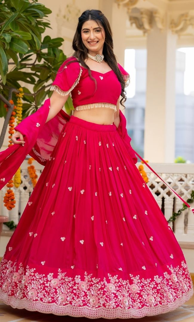 Ruh Pink Embellished Lehenga Set