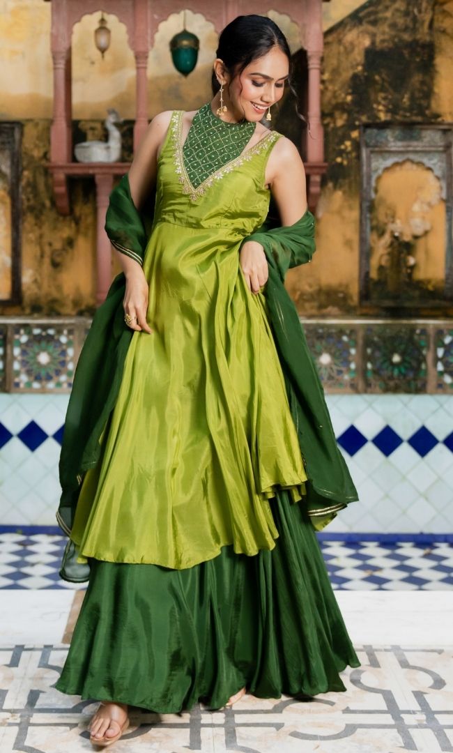 Mehreen Green Suit Set