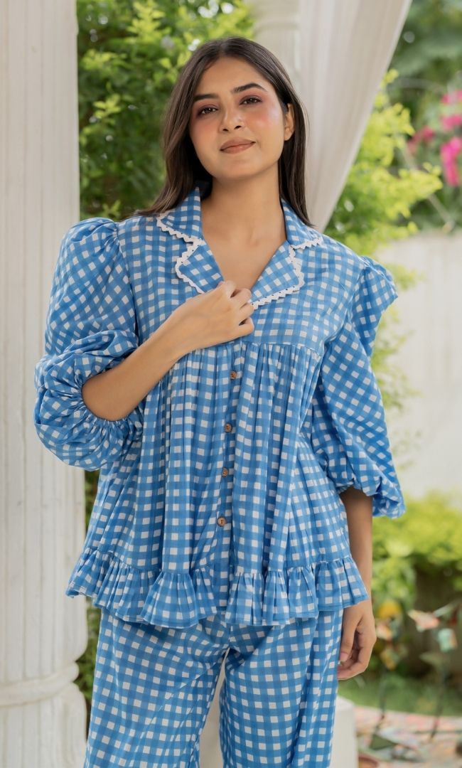 Marina Gingham Checks Co-ord Set