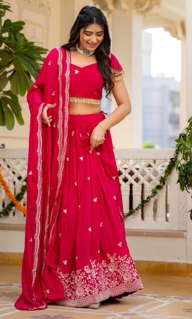 Ruh Pink Embellished Lehenga Set