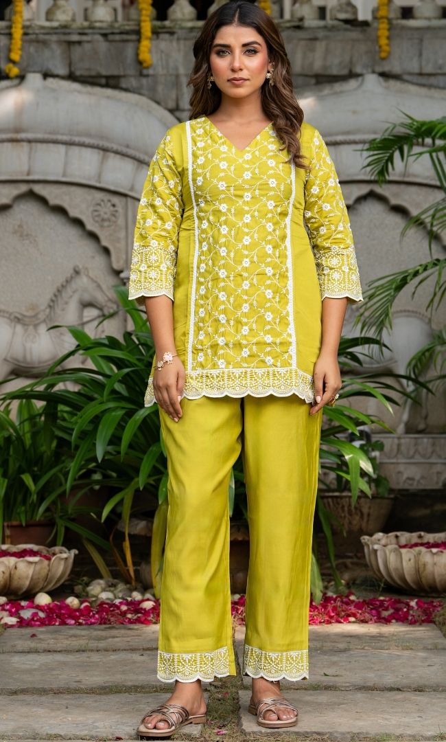 Saba Green Kurta Set