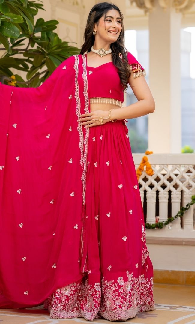 Ruh Pink Embellished Lehenga Set