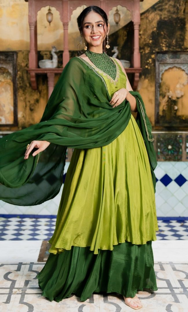 Mehreen Green Suit Set