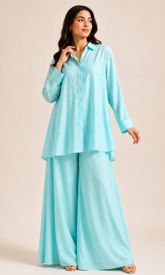 Aqua Blue Co-ord Set