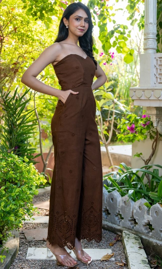 Cocoa Bloom Schiffli Jumpsuit