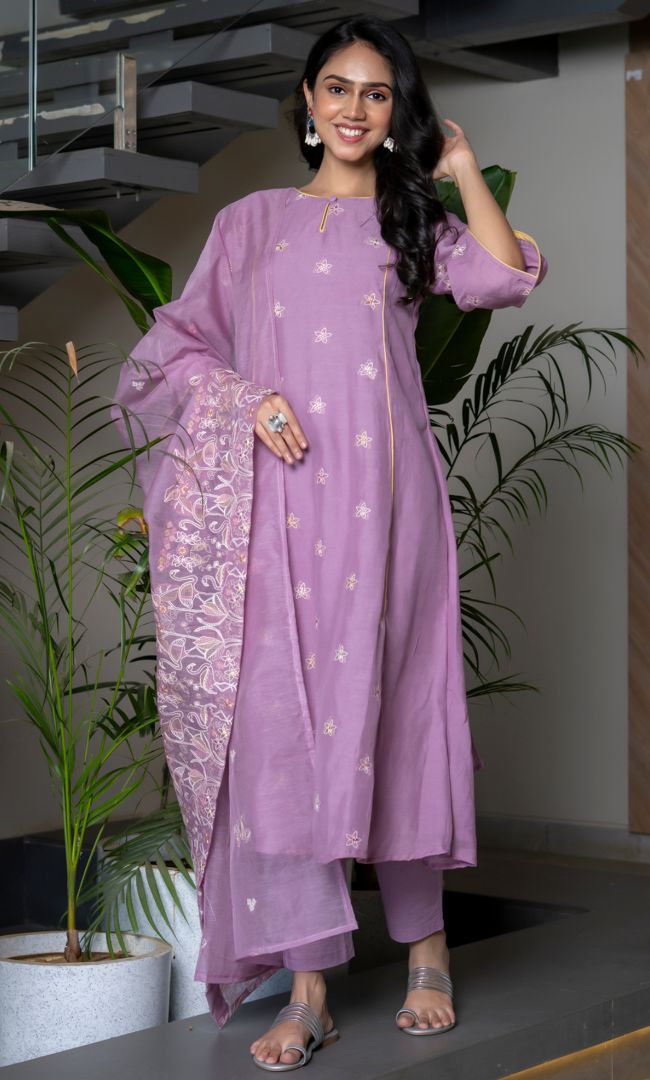 Zehra Lavender Kurta Set