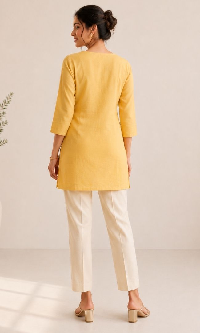 Shellow Mul Chanderi Kurti