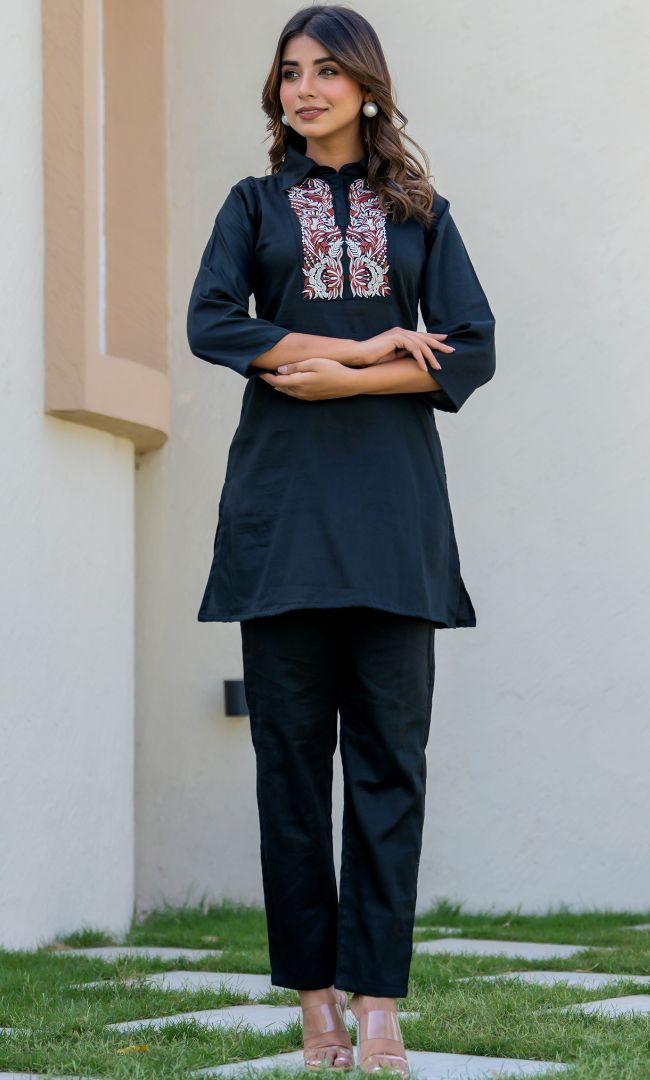 Sable Black Patch Co-ord Set