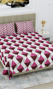GEMOTRIC PRINTED DOUBLE BED BEDSHEET