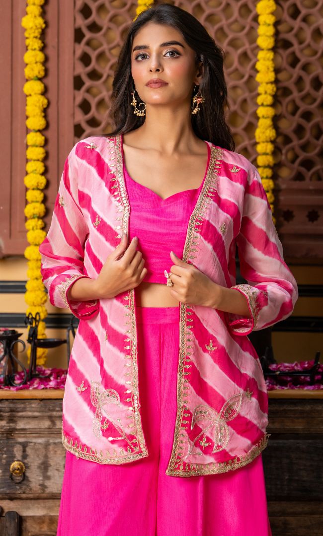 Pink Prism Leheriya Set