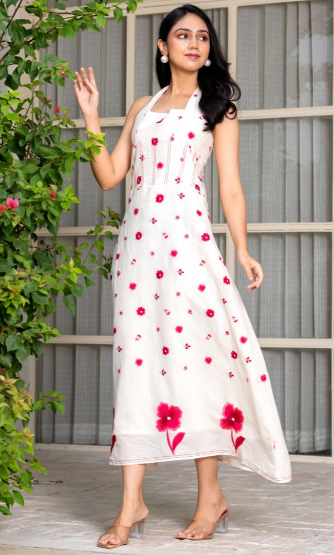 English Rose Halter Dress