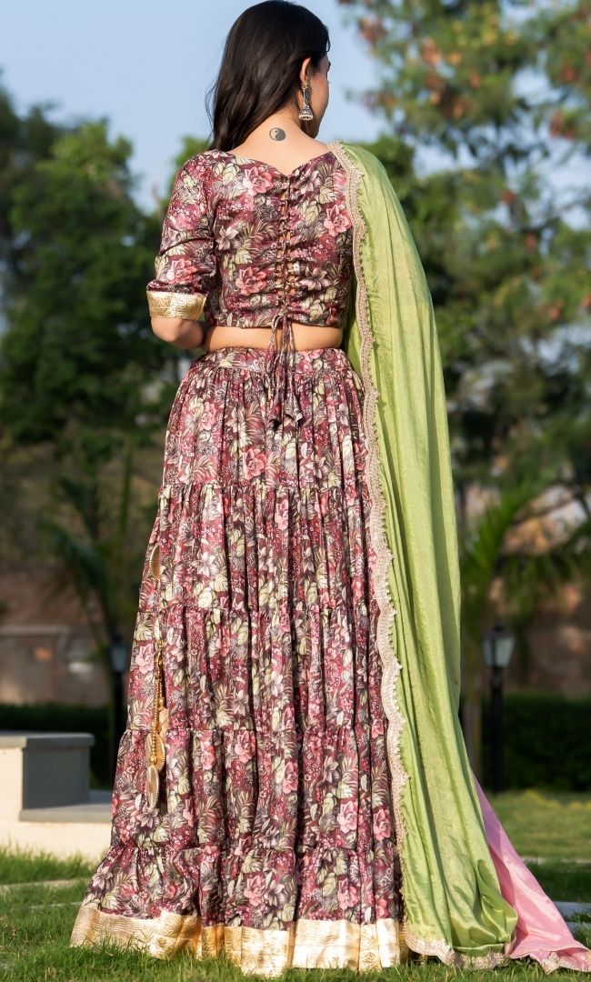 Srida Maroon Lehenga Set