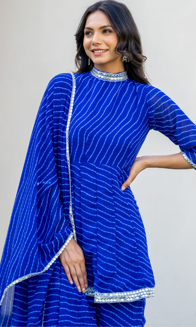 Morani Bandhani Sharara Set