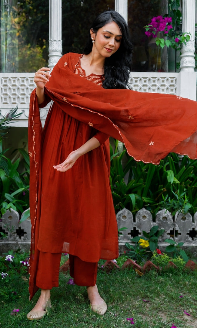 Vivana Brown Suit Set
