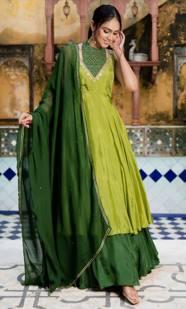 Mehreen Green Suit Set