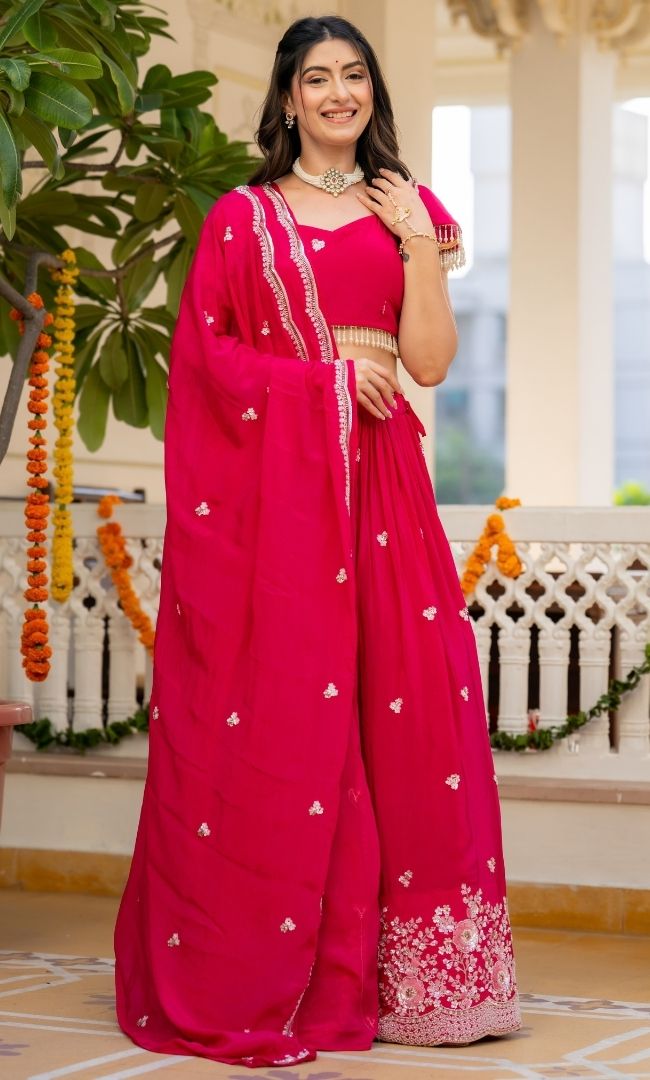 Ruh Pink Embellished Lehenga Set