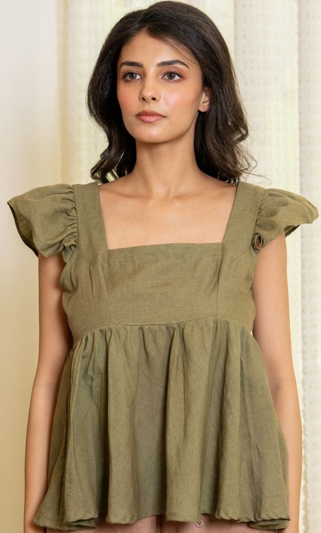 Olivea Linen Top