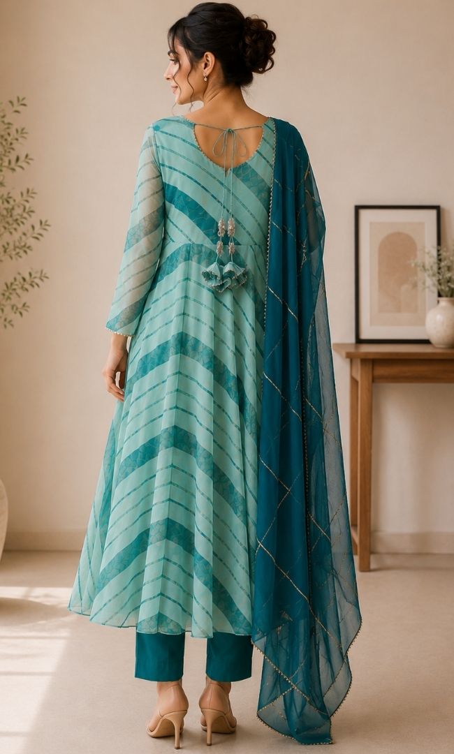 Baby Blue Anarkali Set