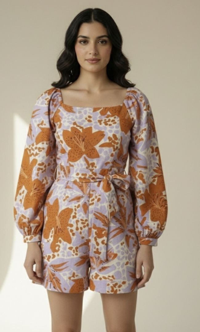 Canvas Printed Jumpsuit