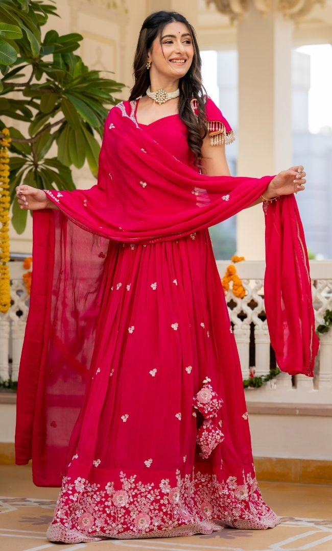Ruh Pink Embellished Lehenga Set