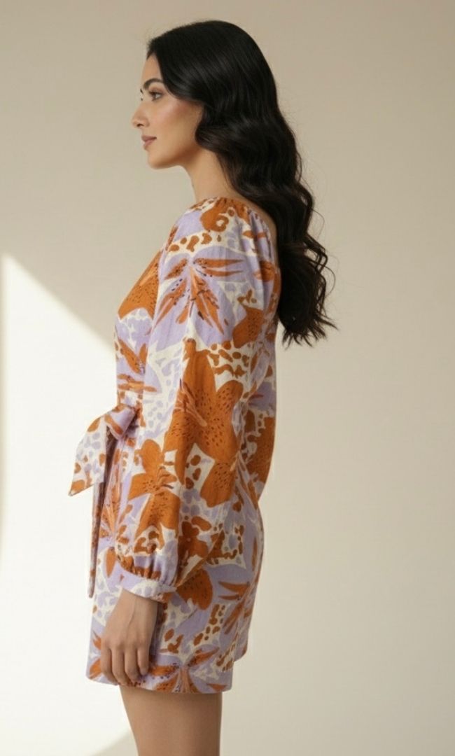 Canvas Printed Jumpsuit