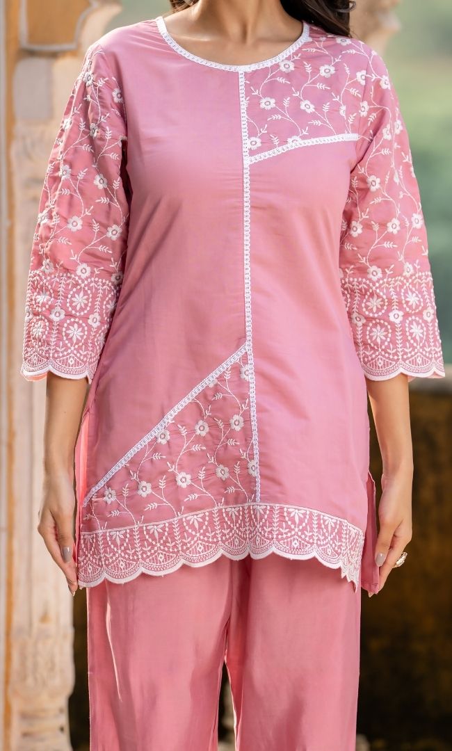Muse Blush Kurta Co ord Set