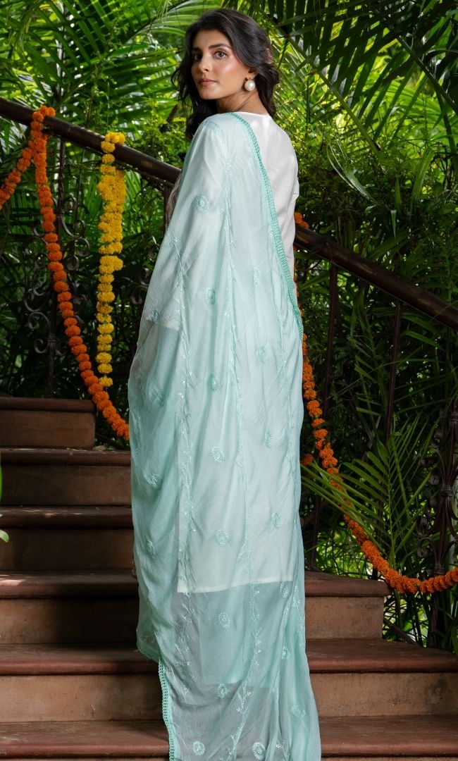 Dewdrop White Suit Set