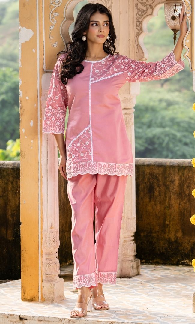 Muse Blush Kurta Co ord Set