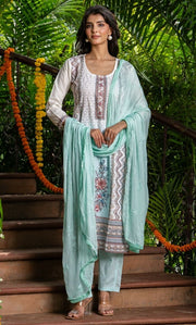 Dewdrop White Suit Set