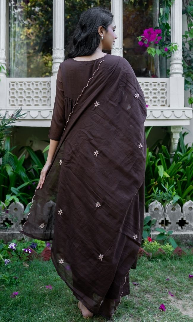 Vivana Brown Suit Set