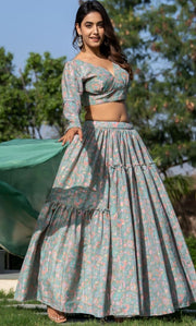 Sehar Green Lehenga Set