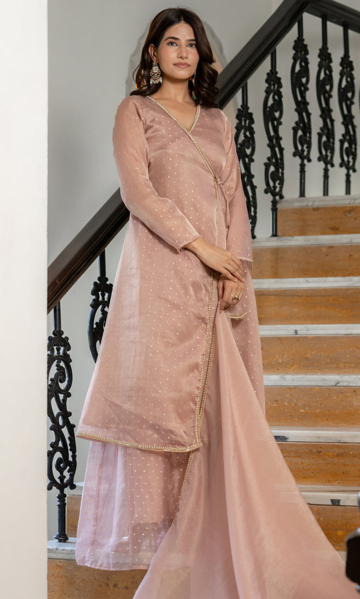 Pihu Pink Angrakha Set