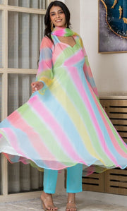 Pastel Prison Anarkali Set