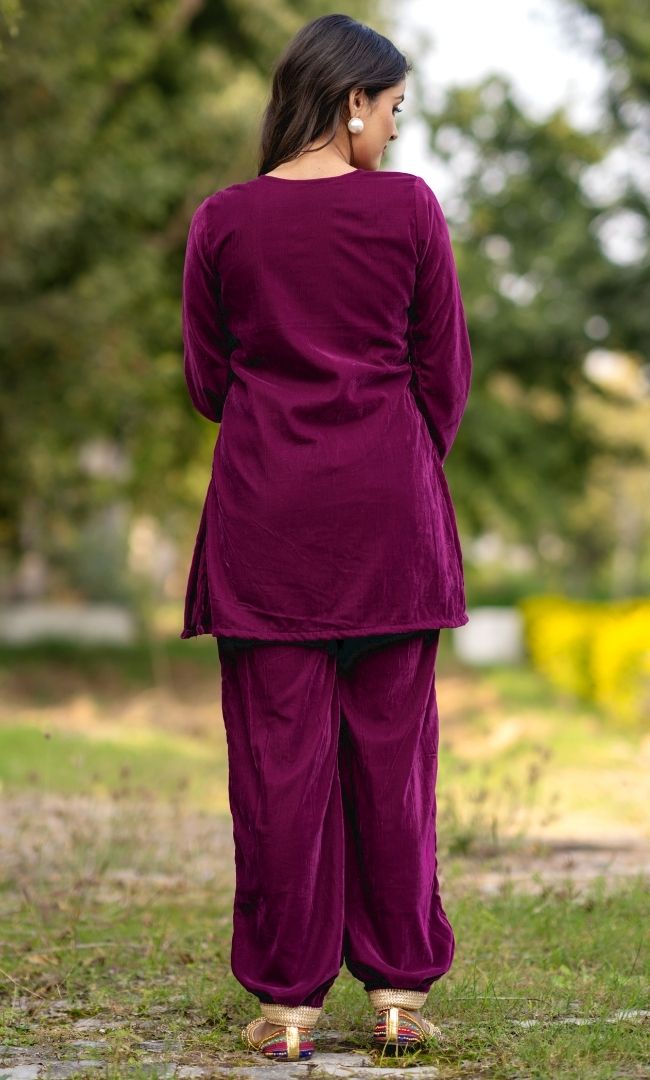 Vineyard Velvet Kurta Set