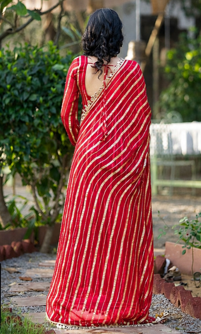 Noir Red Zareen Anarkali Set