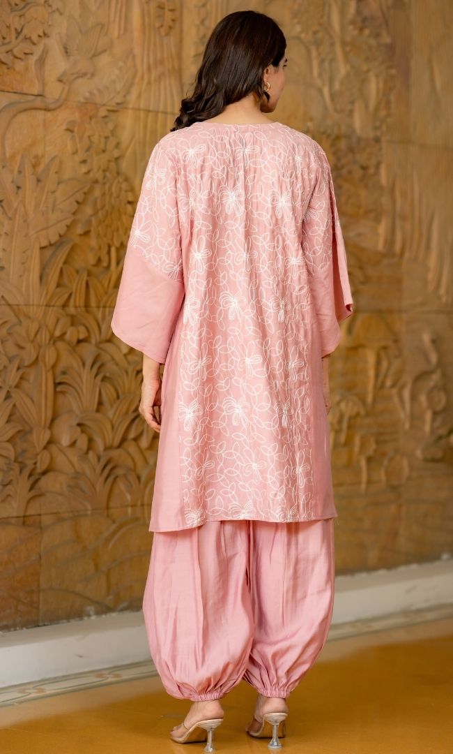Rosy Dove Embroidered Kurta Co-ord Set