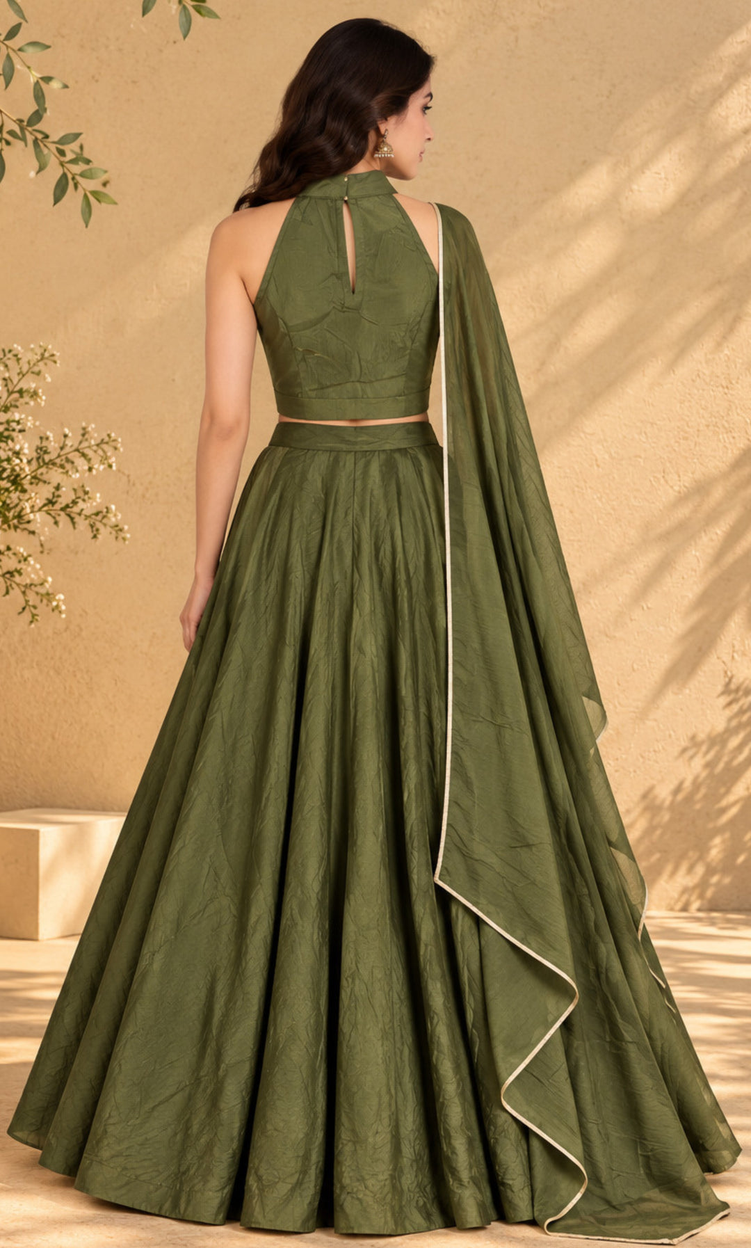 Aaira Green Tissue Lehenga