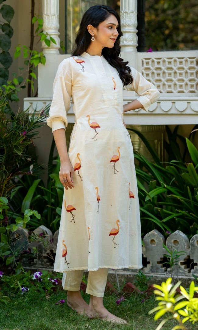 Flamingo Cotton Kurta Co-ord Set