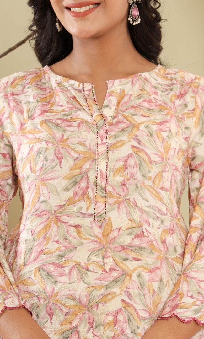 Multi Color Printed Kurta Set