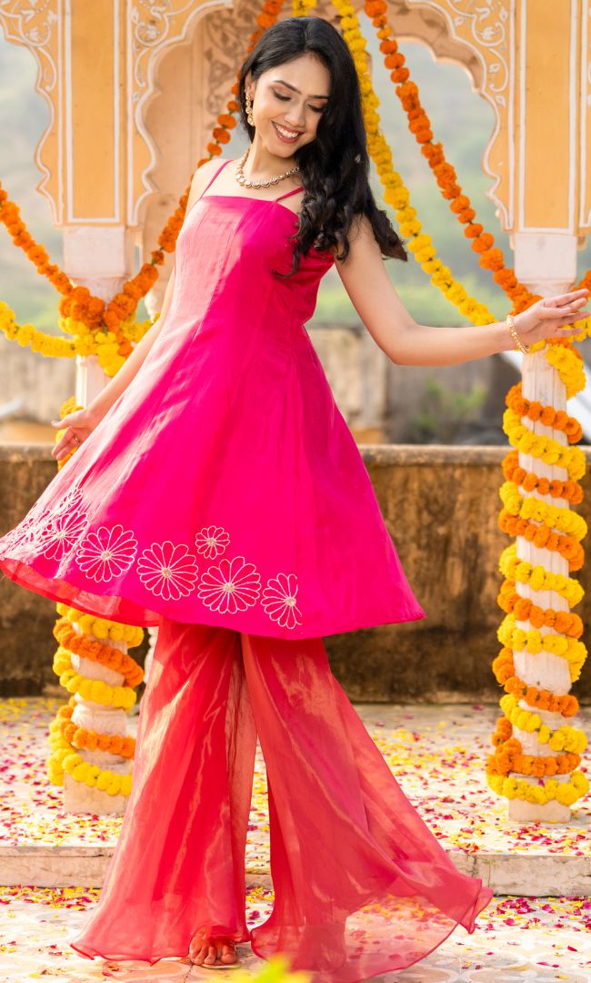 Orchid Pink Sharara Set