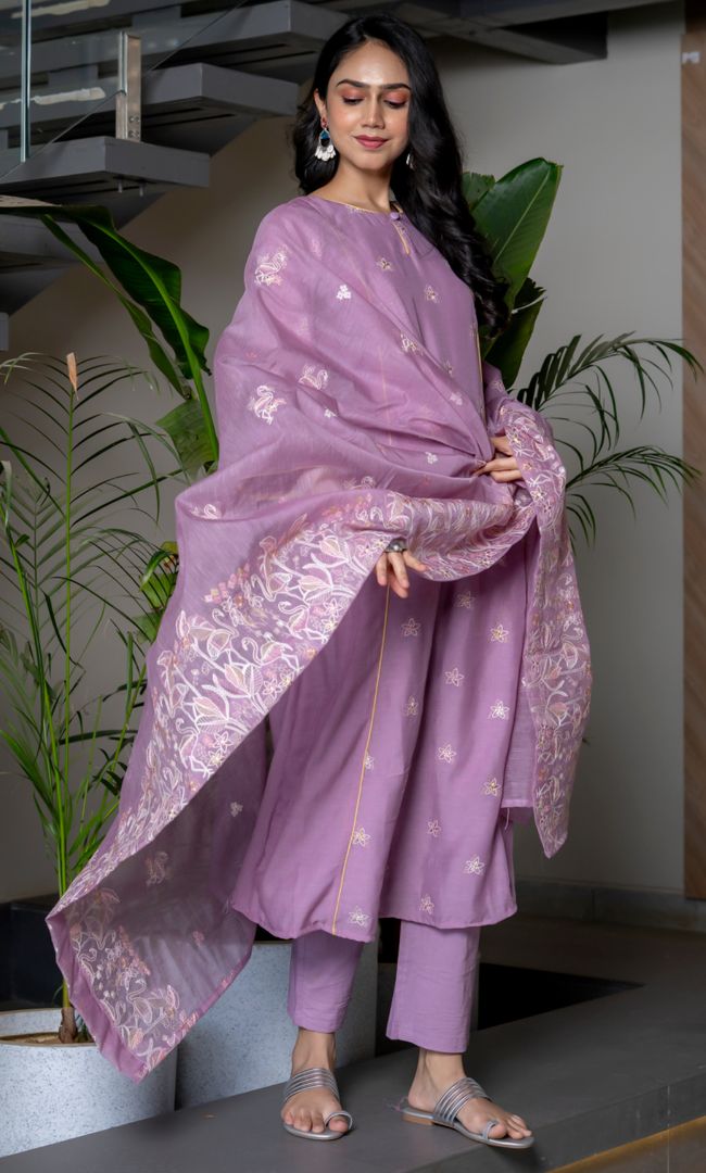 Zehra Lavender Kurta Set