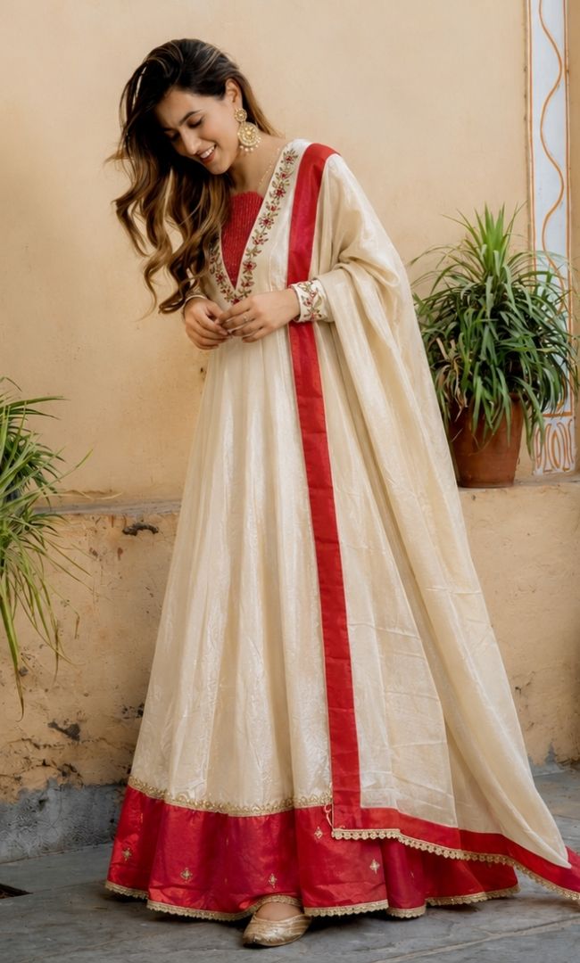 Aarohi Tissue Anarkali Set
