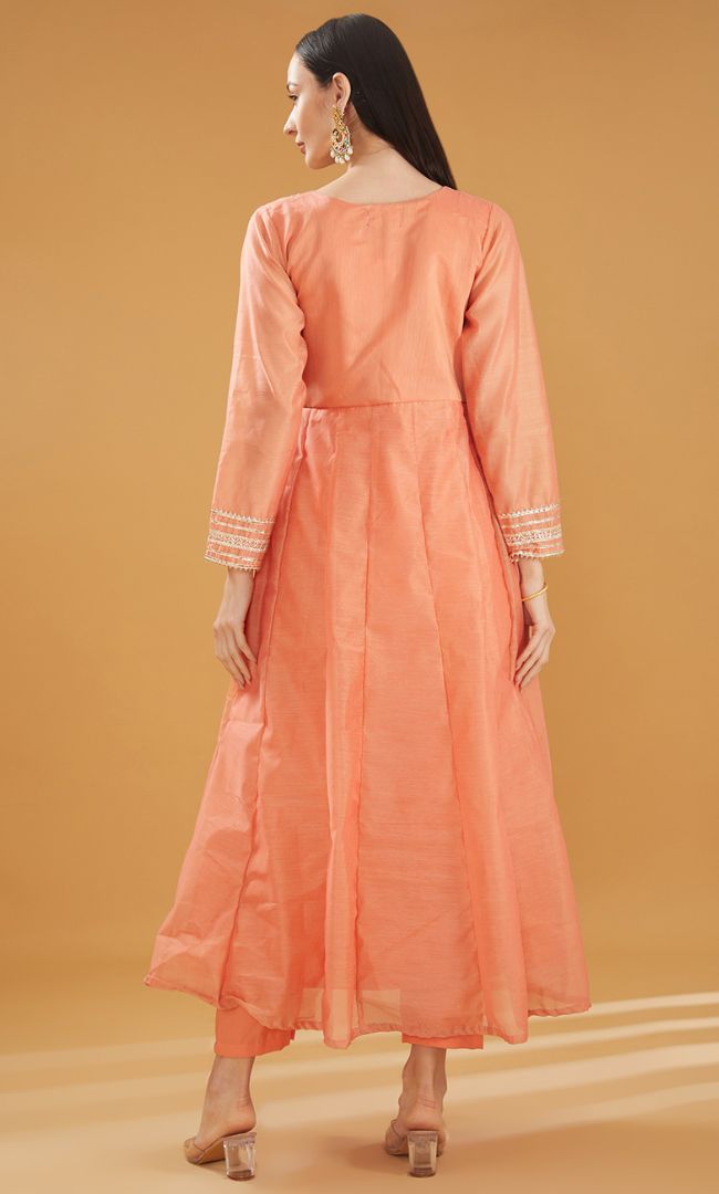 BLUSH CHANDERI ANGRAKHA SET
