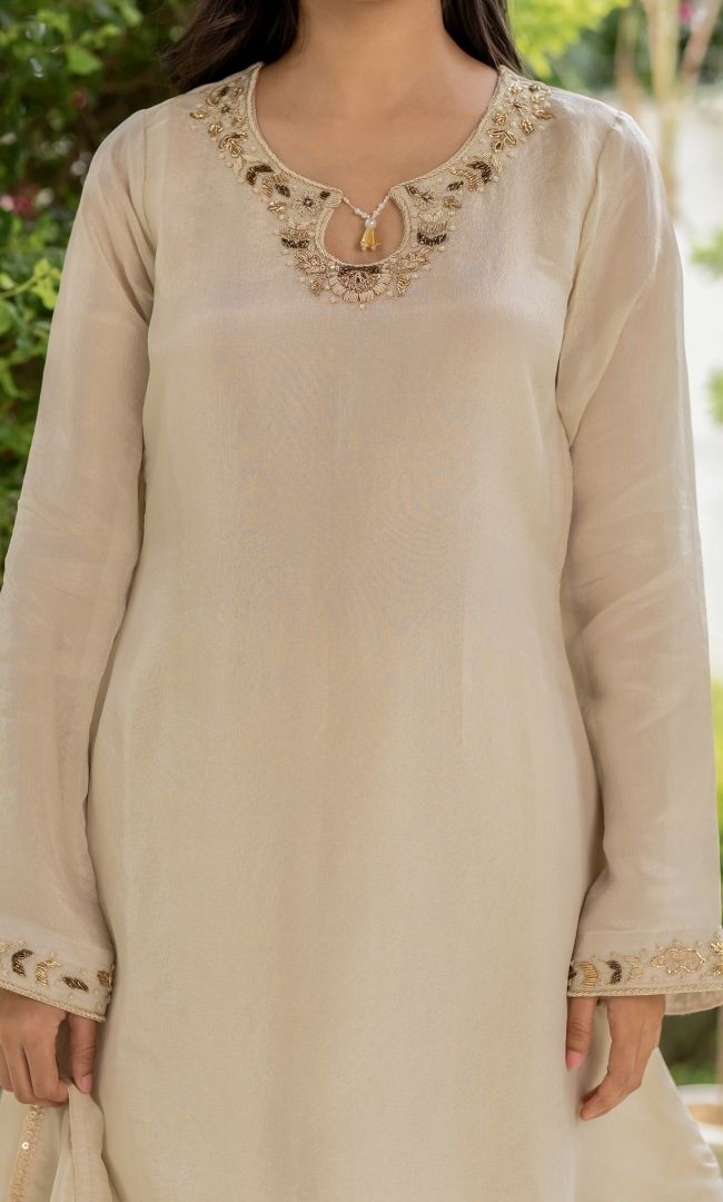 Bloom Tissue Ivory Suit Set