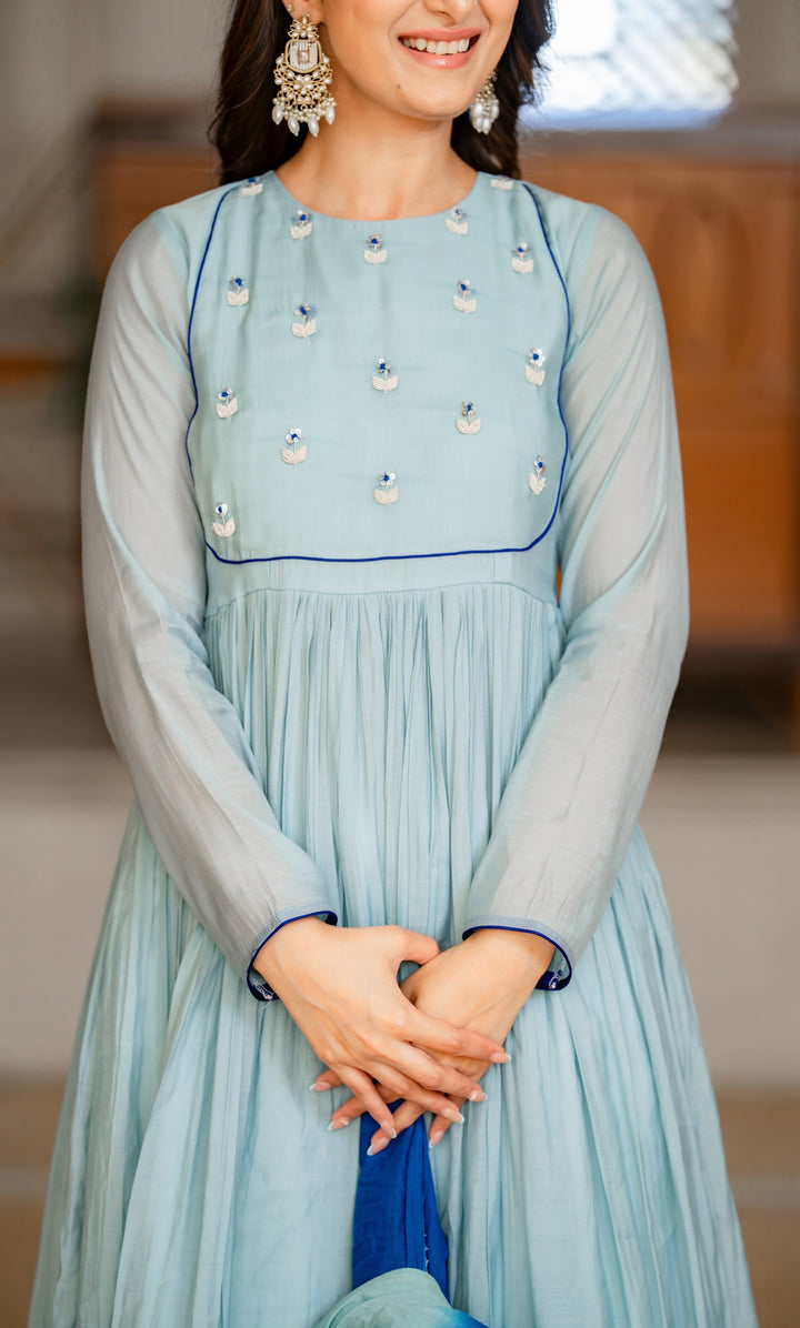 Neerika Blue Anarkali Set
