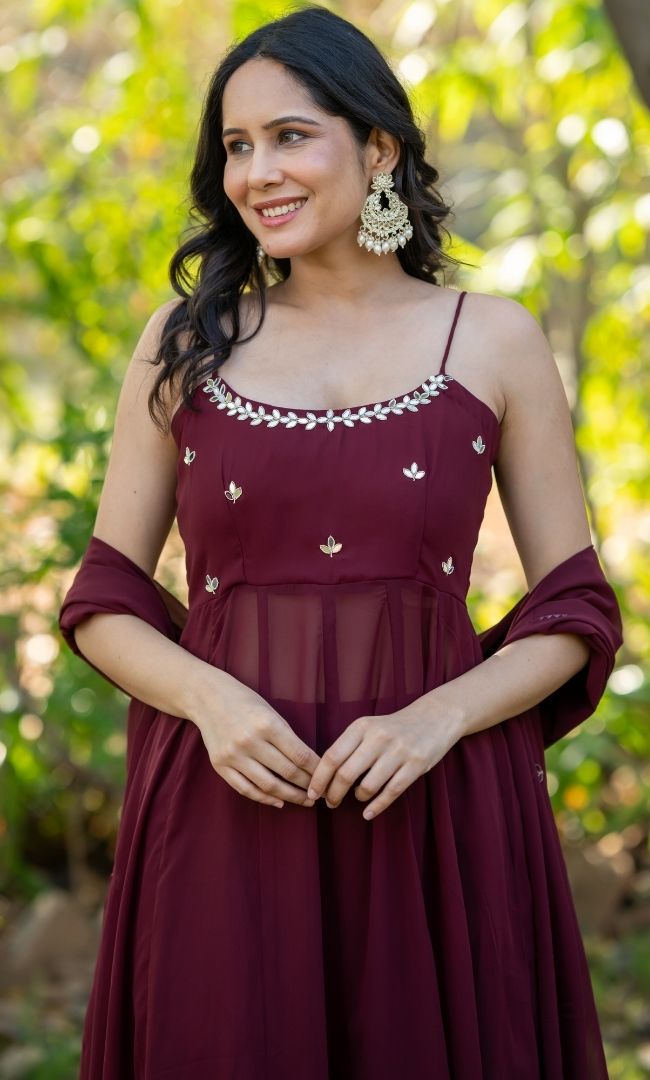 Kaach Butta Anarkali Palazzo Set